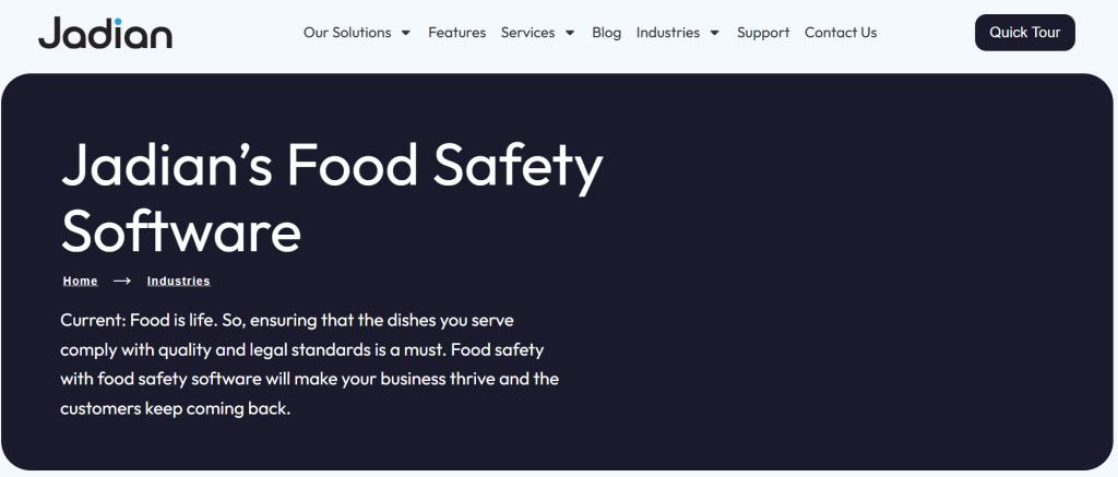1 Jadian - Top Food Safety Managament Software Guide