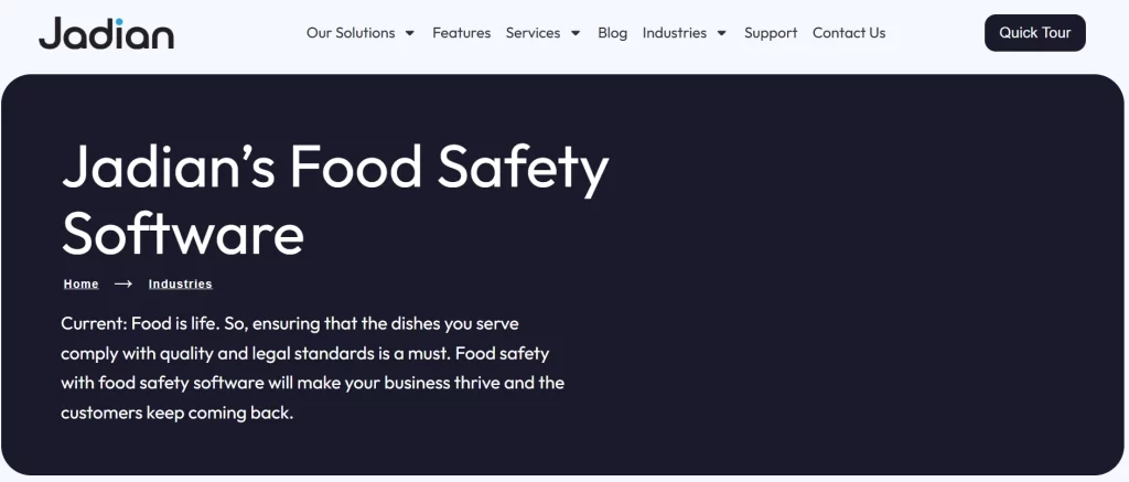 1 Jadian - Top Food Safety Managament Software Guide