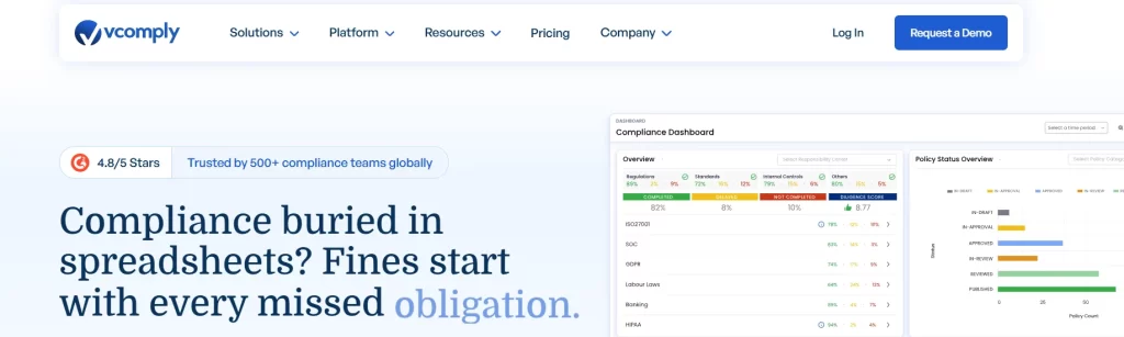 7th Best Compliance Management Software Tools for 2026 - Vcomply
