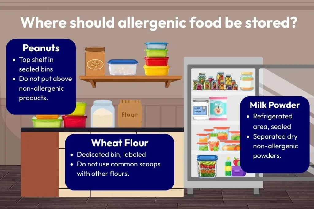 Where Should Allergenic Food Be Stored To Prevent Cross-Contact